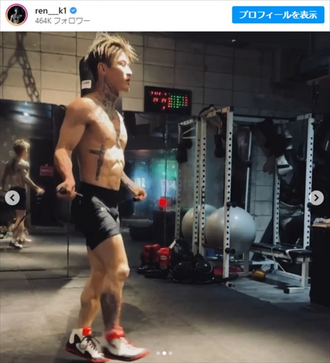 平本蓮、練習姿に反響　※「平本蓮」インスタグラム