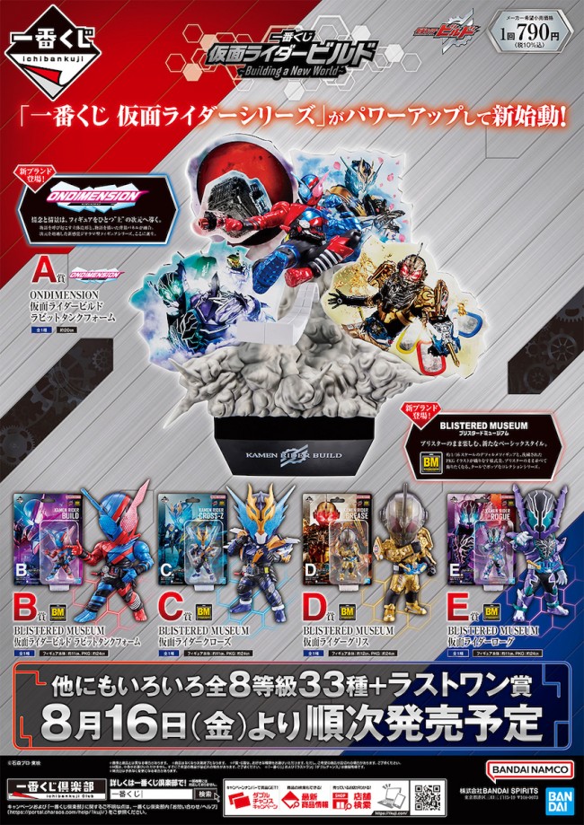 写真）『仮面ライダービルド』の一番くじ登場へ！ エフェクト＆煙付き