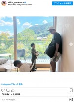 中村獅童、6歳長男＆4歳次男との休演日ショット　※「中村獅童」インスタグラム