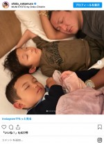 中村獅童、6歳長男＆4歳次男との休演日ショット　※「中村獅童」インスタグラム