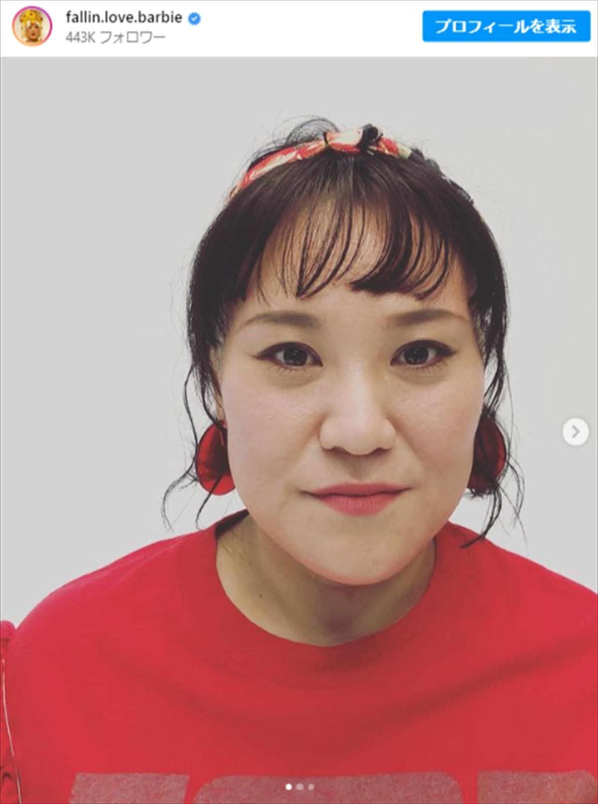 バービー、投稿に反響集まる ※「バービー」インスタグラム