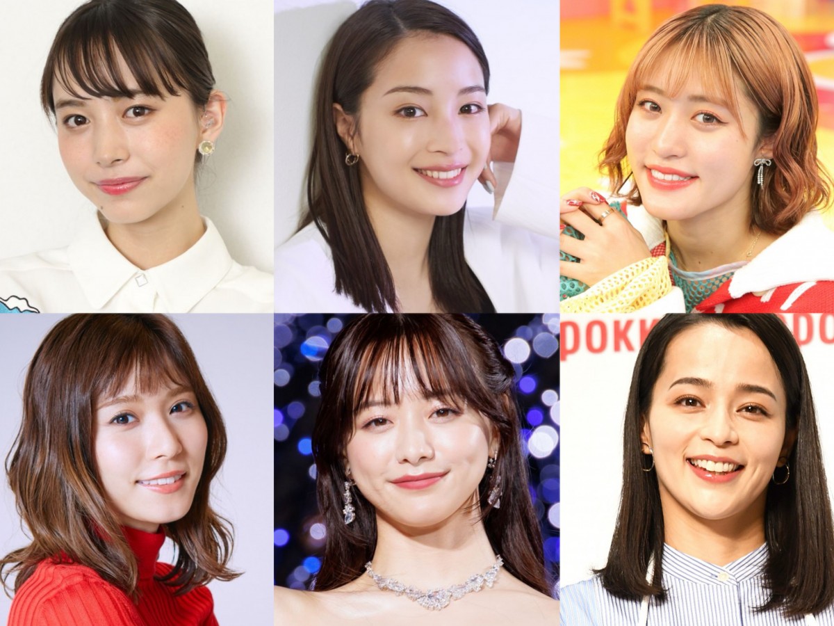 (左上から時計回りで)井桁弘恵、広瀬すず、王林、加藤ローサ、森香澄、松岡茉優
