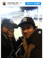 里田まい＆田中将大、夫婦でワールドシリーズ観戦「お似合い」「仲良しで羨ましい」と反響続々