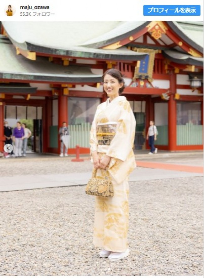 小沢真珠、次女“最後の七五三”を報告 ※「小沢真珠」インスタグラム