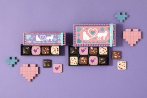 「資生堂パーラー」バレンタイン商品がかわいい！　動物からハート集めるゲーム風デザイン
