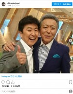 小倉智昭さんと笠井信輔の思い出2ショット　※「笠井信輔」インスタグラム