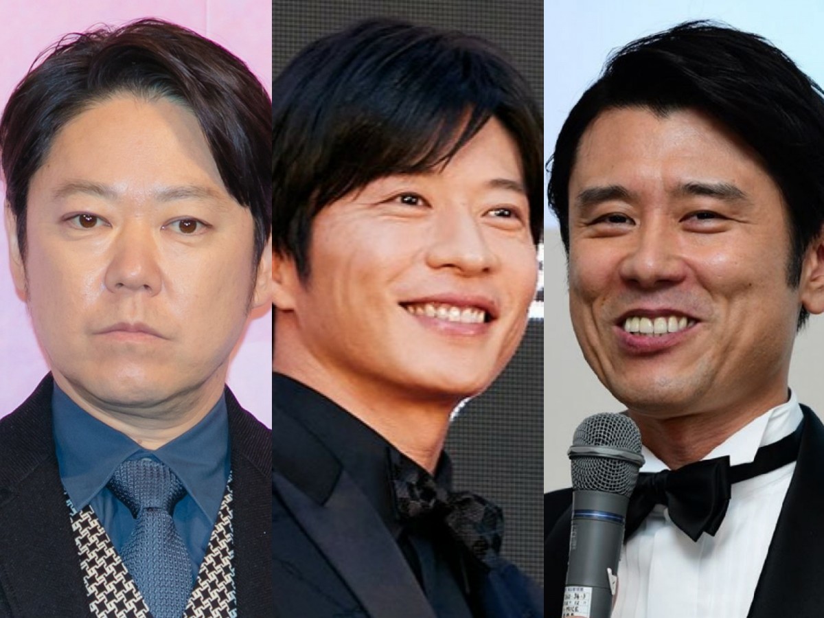 (左から)阿部サダヲ、田中圭、原田泰造
