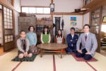 テレビ朝日開局65周年記念ドラマプレミアム『万博の太陽』より（左から）番家天嵩、江口のりこ、飯豊まりえ、橋本環奈、唐沢寿明、木戸大聖