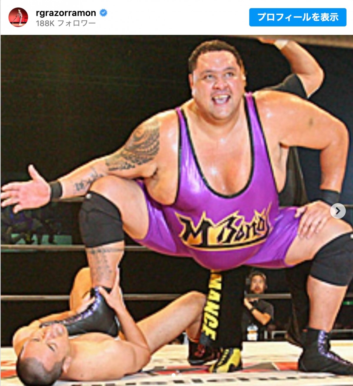 レイザーラモンRG、曙太郎さんを追悼「曙さんとの試合は僕の宝物」
