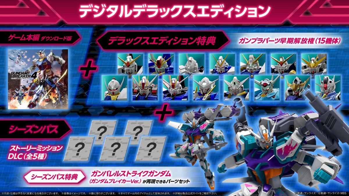 『ガンダムブレイカー４』8月29日発売決定＆予約受付中　自分だけのガンプラを作って戦う「ガンダムブレイカー」最新作