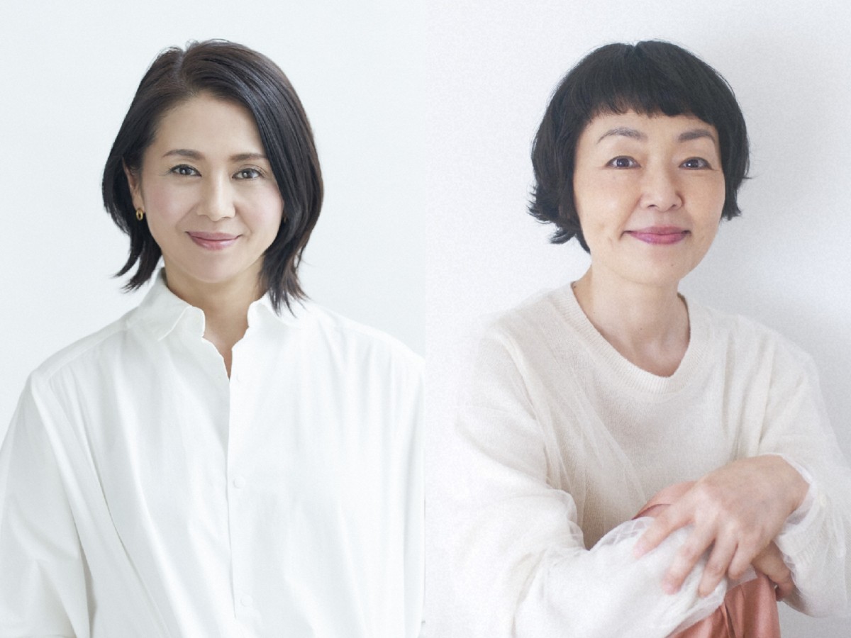 ドラマ『団地のふたり』に出演する(左から)小泉今日子、小林聡美