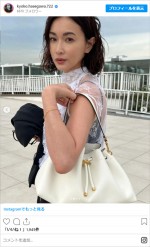 長谷川京子、ショーパン×ノースリーブな私服姿　※「長谷川京子」インスタグラム
