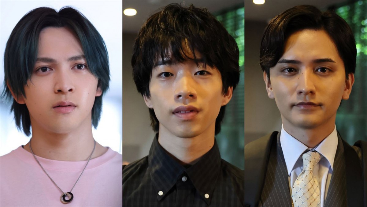 ドラマ『ROOM』に出演する(左から)M!LK・吉田仁人、BUDDiiS・森愁斗、瀬戸利樹