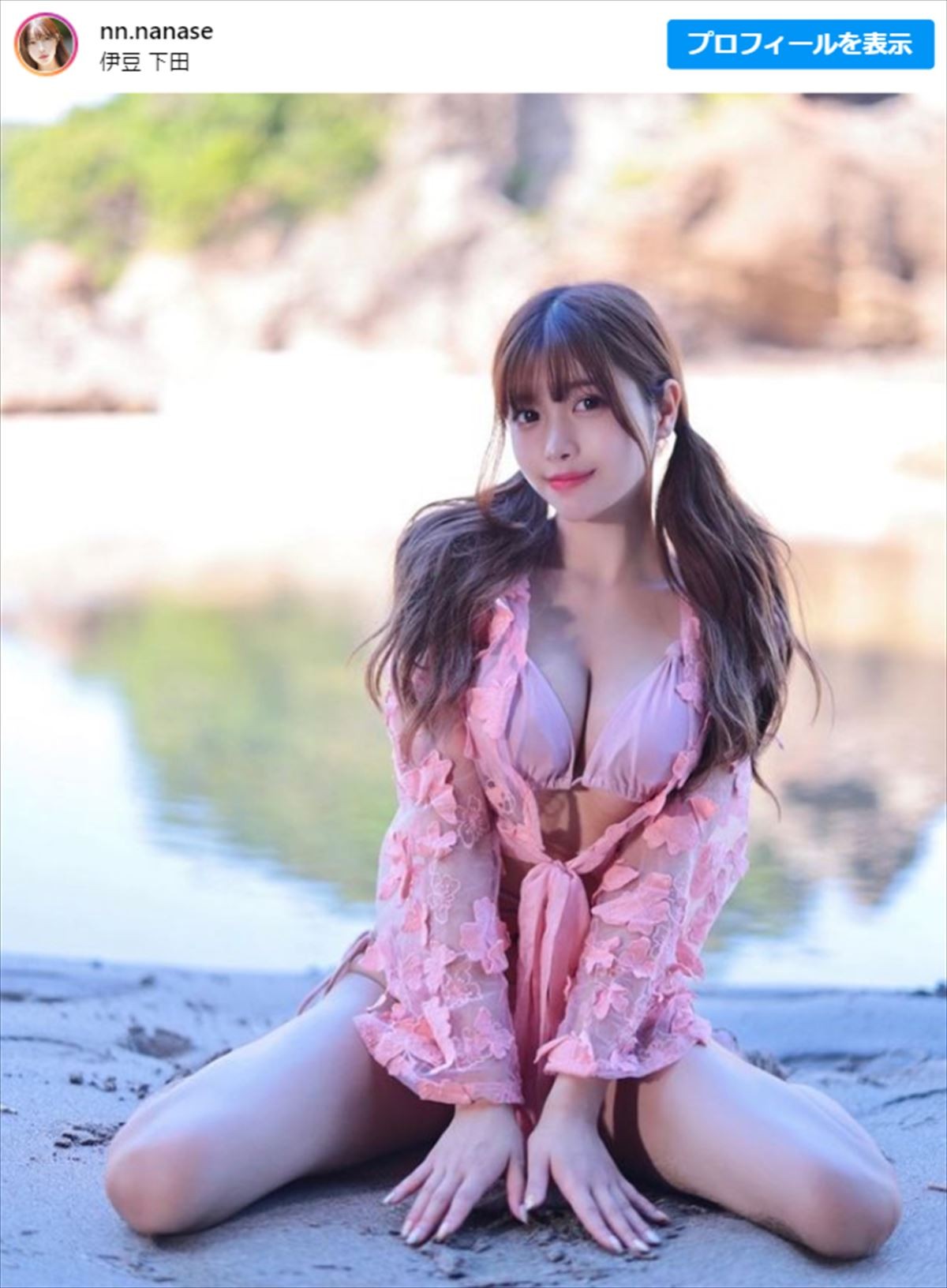 「スタイル抜群」“大型バイク女子”グラドル24歳、圧倒的な“美脚”ショットに「超かっこいい」