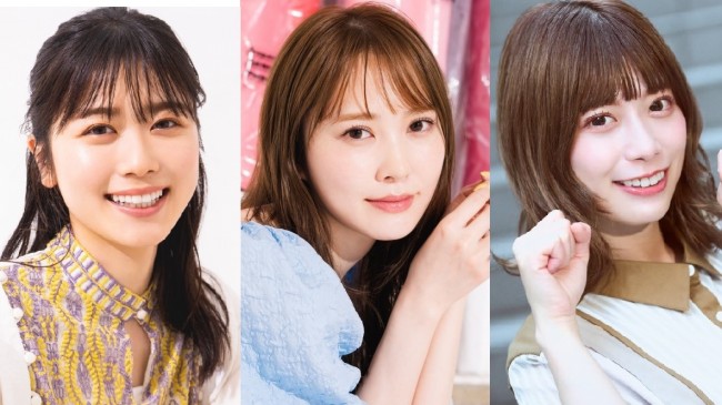 (左から)日向坂46・丹生明里、加藤史帆、東村芽依