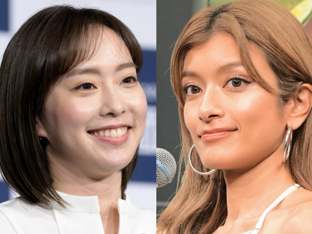 (左から)石川佳純、ローラ
