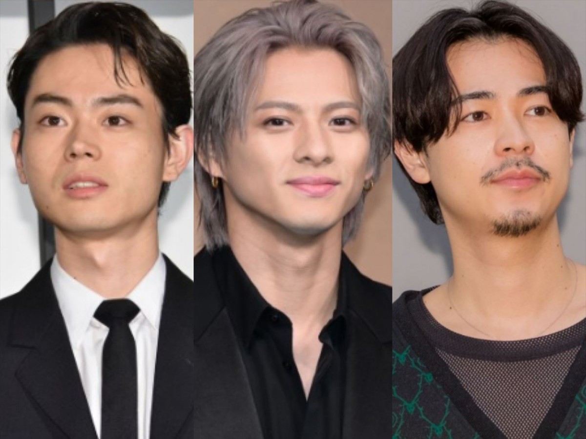 (左から)菅田将暉、平野紫耀、成田凌
