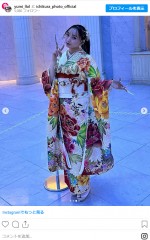 ゆきぽよの妹・木村友美、成人式の振り袖姿に「めちゃギャル！かわち」の声集まる　※「木村友美」インスタグラム