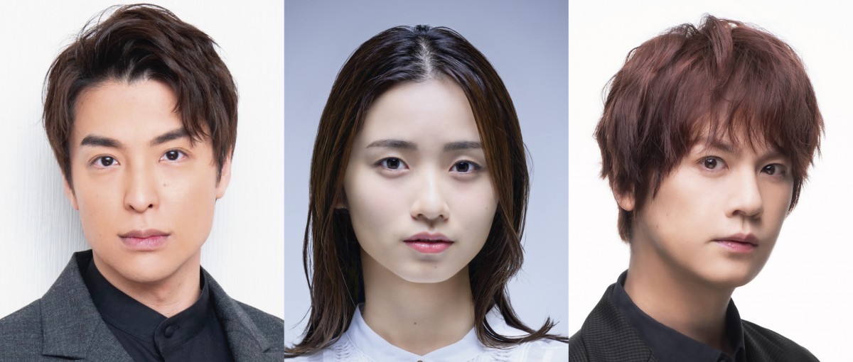 ミュージカル『ファンレター』に出演する(左から)海宝直人、木下晴香、浦井健治