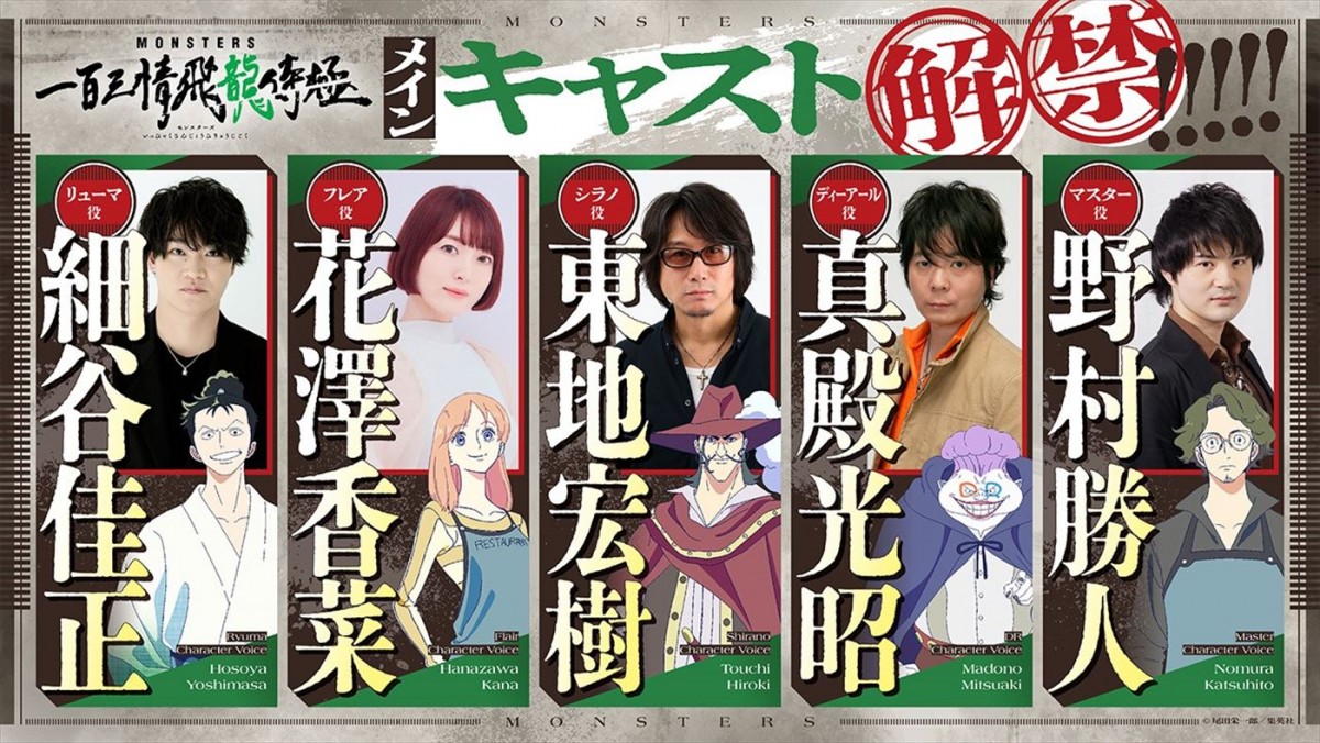アニメ『MONSTERS 一百三情飛龍侍極』キャスト&キャラクタービジュアル