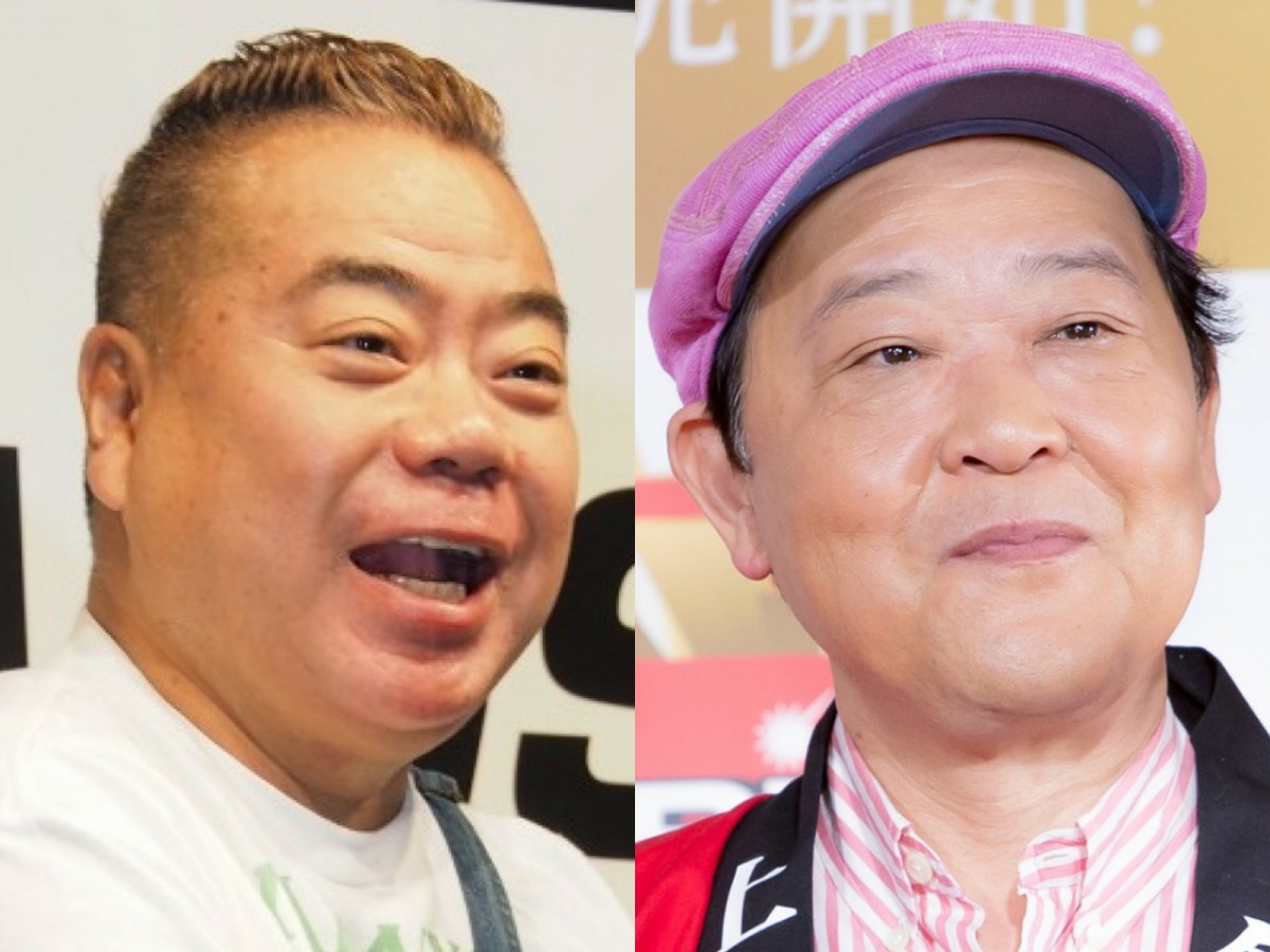 (左から)出川哲朗、上島竜兵さん