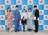 『【推しの子】』AnimeJapanスペシャルステージに出席した（左から）松澤ネキ、大塚剛央、潘めぐみ、石見舞菜香、内山昂輝