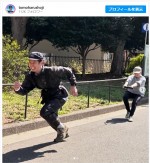 庄司智春、妻のミキティに引っ張られトレーニング　※「庄司智春（品川庄司）」インスタグラム