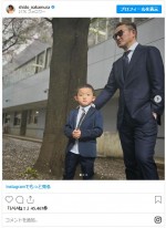 中村獅童、長男・陽喜くんとスーツ姿でのレアな2ショット　※「中村獅童」インスタグラム