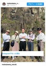 （写真左から）田仲央樹、ハ・ヨンス、松川尚瑠輝、土居志央梨、名村辰　※「松川尚瑠輝」インスタグラム