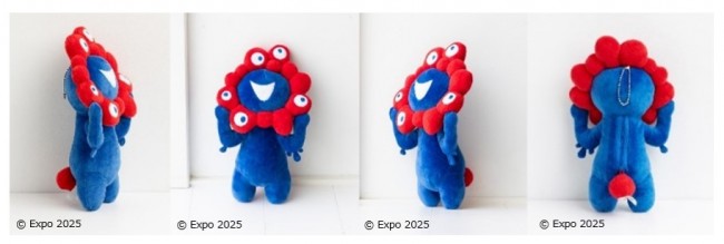 写真）“ミャクミャク”のぬいぐるみポーチ登場へ！ 360度どこから見ても