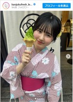 池田レイラのかわいい浴衣姿　※「池田レイラ（完熟フレッシュ）」インスタグラム