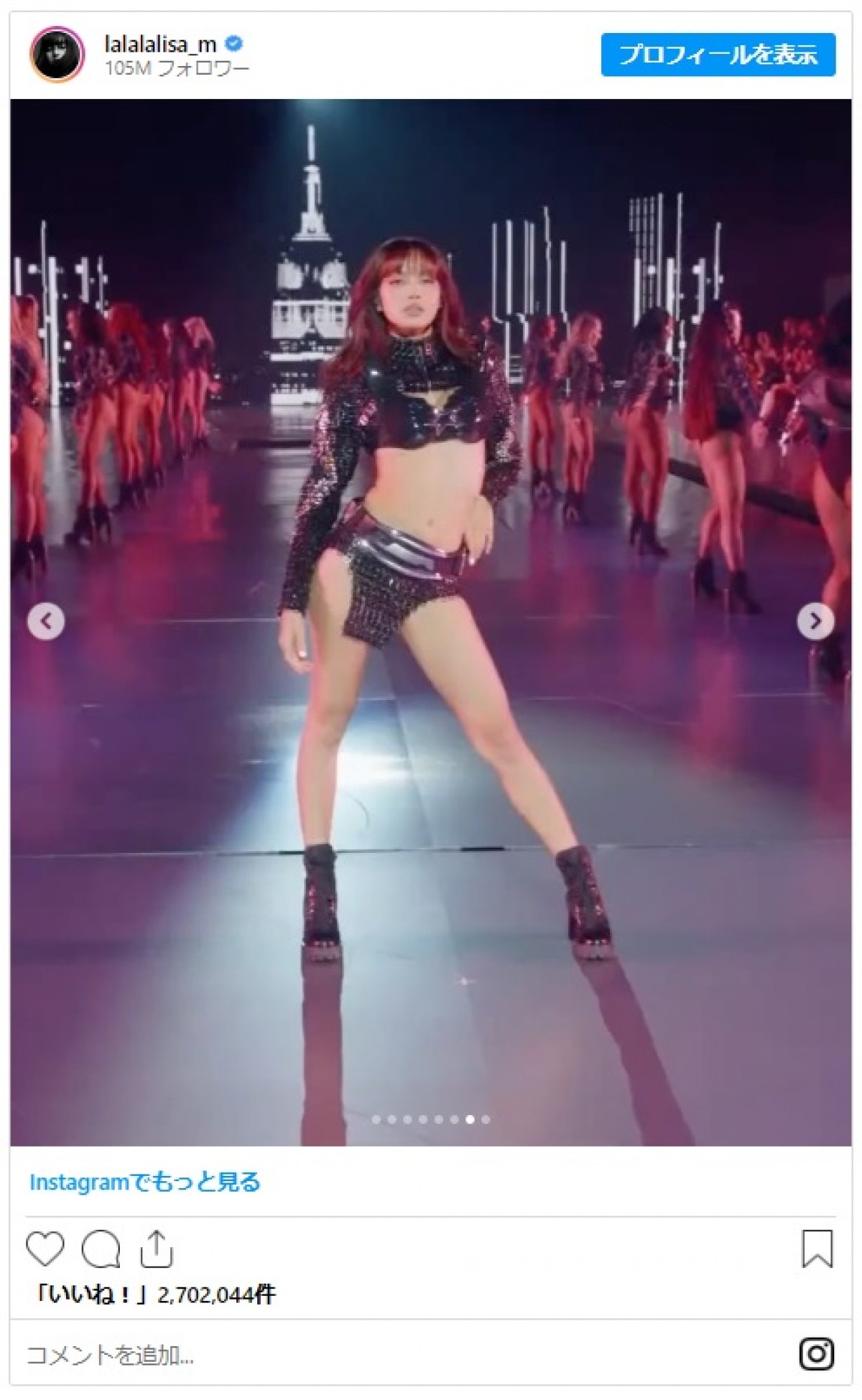 BLACKPINK・リサ、ヴィクトリアズ・シークレット・ショー降臨　オフショも多数披露