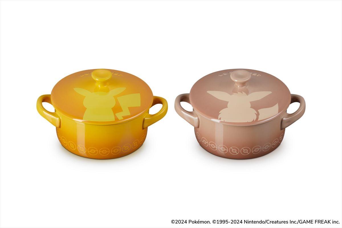 『ポケモン』&「ル・クルーゼ」コラボに新作! ピカチュウとイーブイの「ミニ・ココット」セットなど