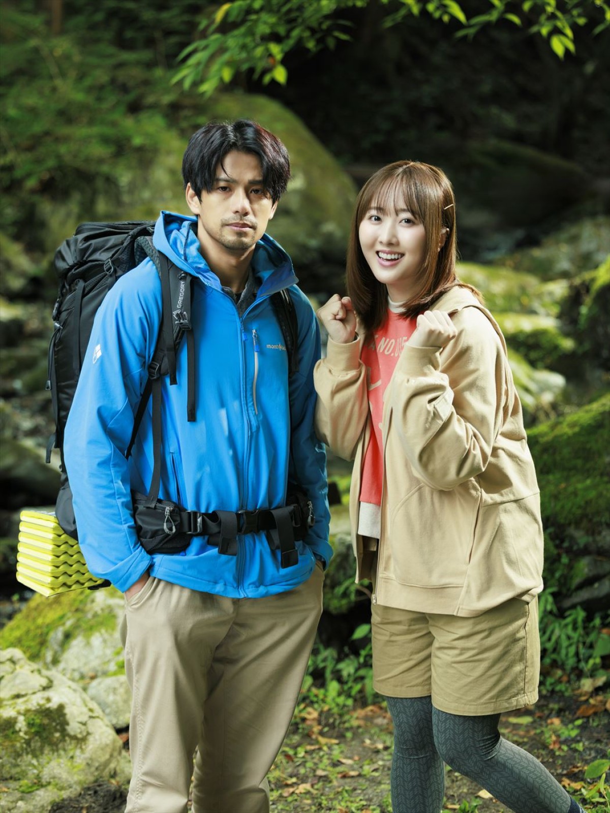 ドラマ『ふたりソロキャンプ』より(左から)主演・森崎ウィン、ヒロイン・本田望結