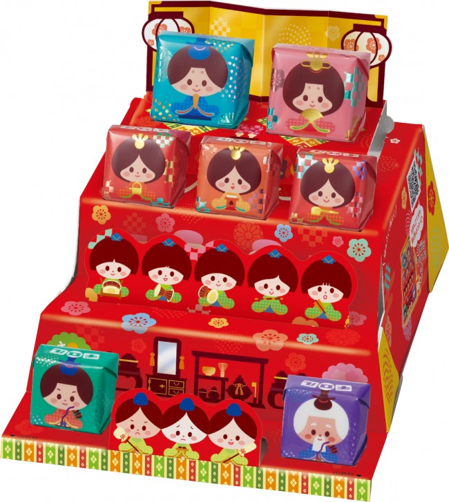 “ひな壇”になるチロルチョコ登場！　ひなまつり限定「ふんわりピーチ」など封入