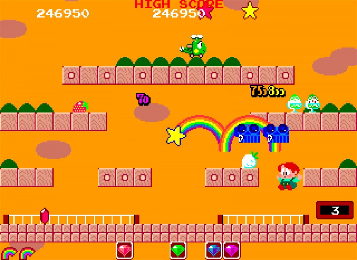 Switch／PS4『アーケードアーカイブス レインボーアイランド』1月25日に配信　虹の魔法で捕らわれの人々を救え
