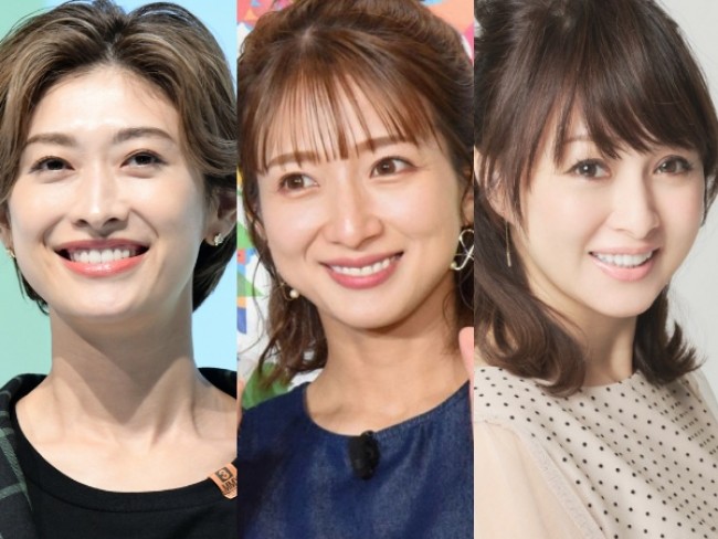 （左から）山田優、辻希美、渡辺美奈代