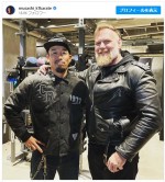 【写真】元K-1武蔵、サンタみたいな見た目になった元PRIDE戦士と再会