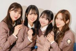 （左から）日向坂46・富田鈴花、上村ひなの、藤嶌果歩、佐々木久美