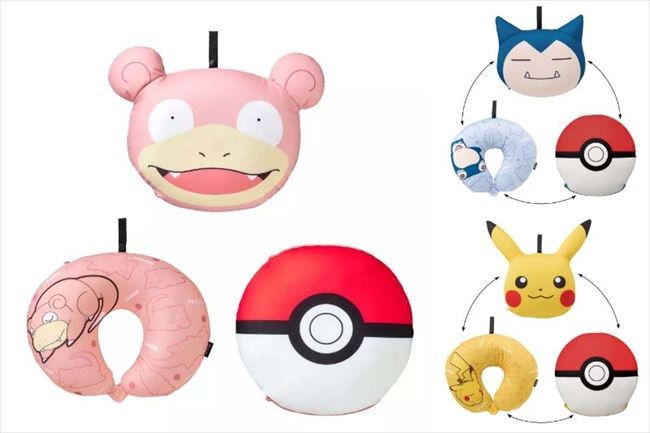 ヴィレヴァン『ポケモン』のトラベルグッズが登場！　ネックピローになる顔型クッションなど用意