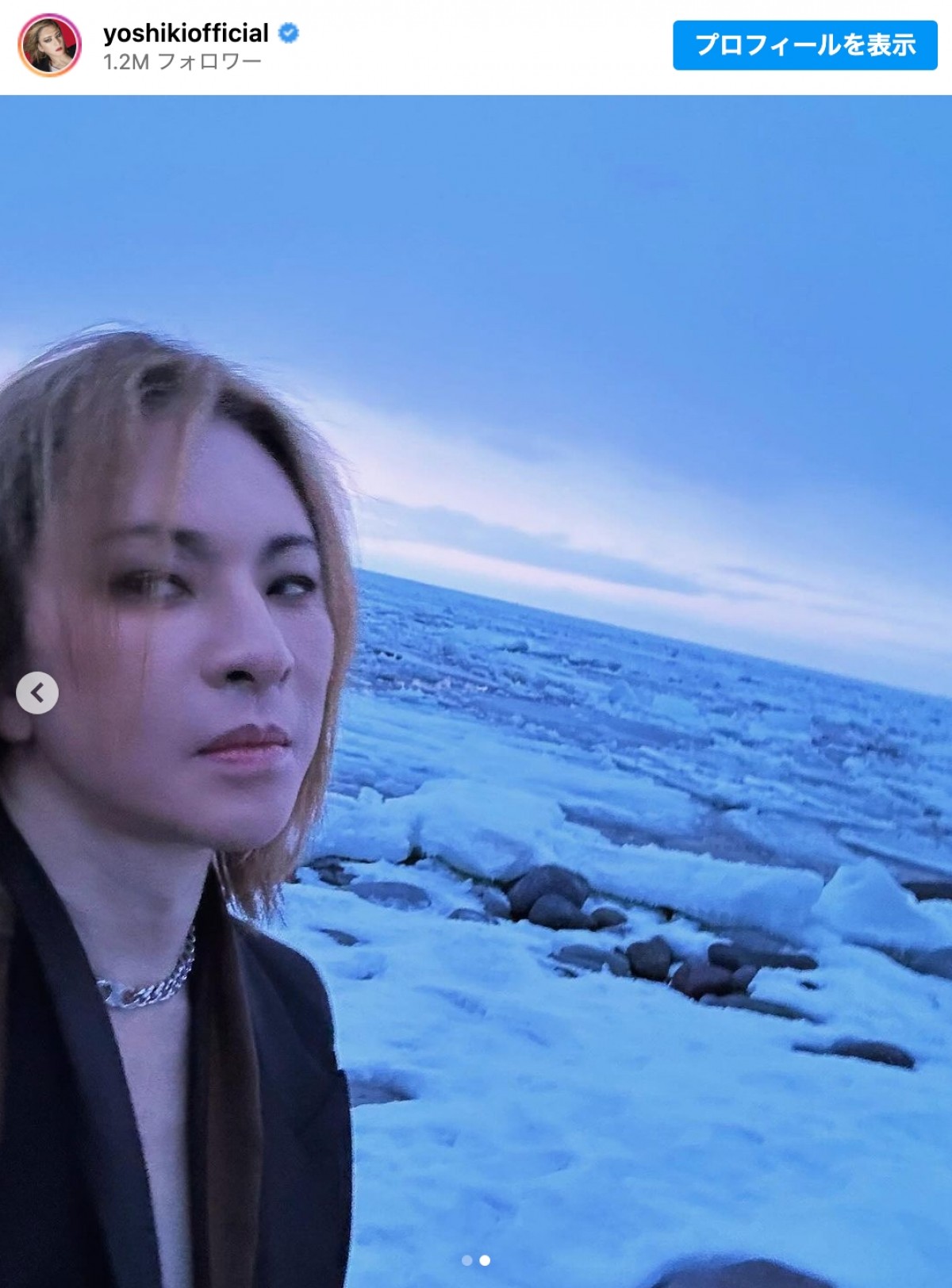 YOSHIKI、流氷の上に立つ姿に「エレガントで美しい」と反響