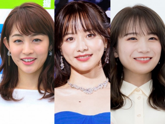 （左から）新井恵理那、森香澄、秋元真夏