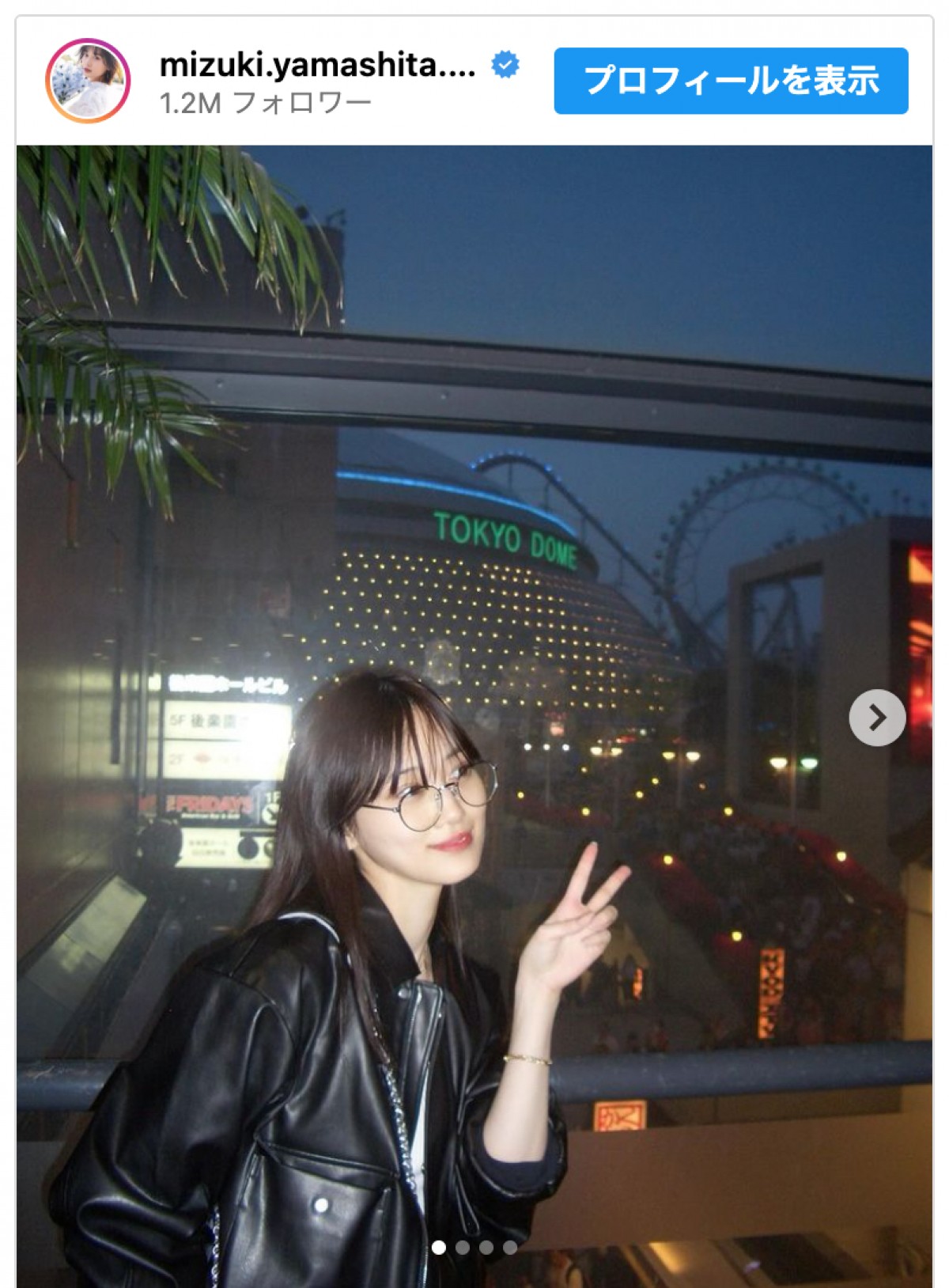 いよいよ卒業の乃木坂46・山下美月、東京ドーム前で記念ショット披露