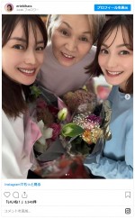 蛯原友里・英里さん、「母の日」に母と3ショット ※「蛯原英里さん」インスタグラム