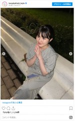 池田レイラ、“公園デート”風ショット ※「池田レイラ（完熟フレッシュ）」インスタグラム