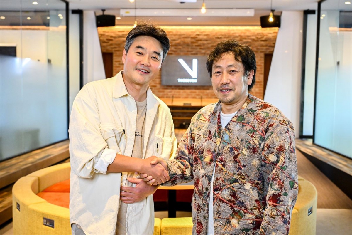 国際共同ドラマ開発会議のために来日した(左から)イ・ジェギュと森井輝