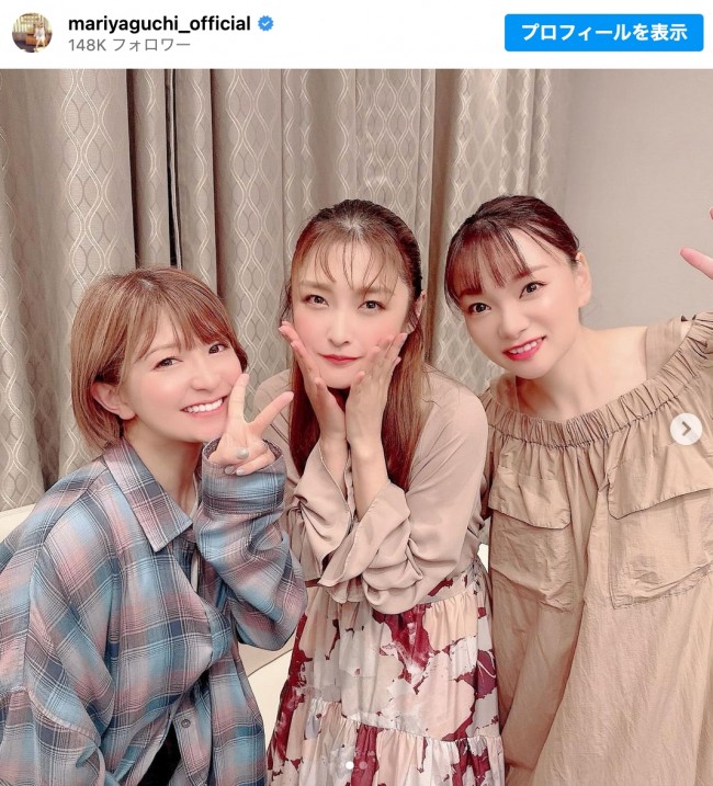 (左から)矢口真里、石川梨華、保田圭 ※「矢口真里」インスタグラム