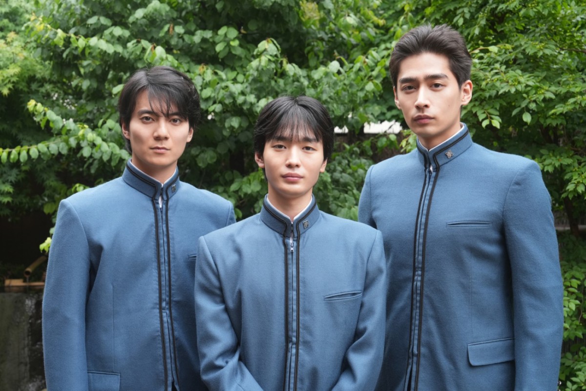 ドラマ『笑うマトリョーシカ』に出演する(左から)西山潤、青木柚、濱尾ノリタカ