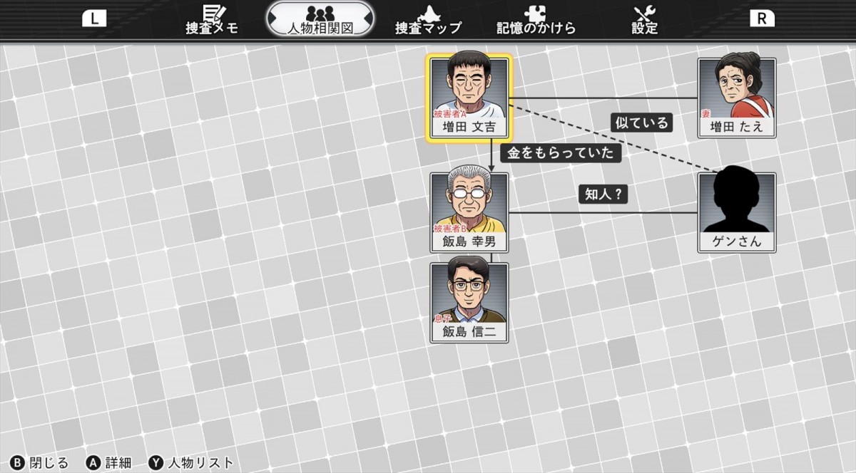 『北海道連鎖殺人 オホーツクに消ゆ ～追憶の流氷・涙のニポポ人形～』リメイク版の便利機能が公開　人物相関図や捜査マップなど