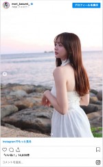 ハワイでのオフショットを公開した森香澄　※「森香澄」インスタグラム